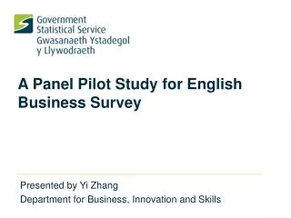 A Panel Pilot Study for English Business Survey