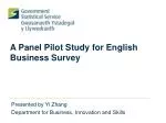 A Panel Pilot Study for English Business Survey - slide 1