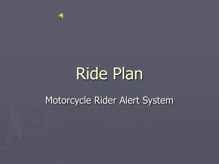 ride plan