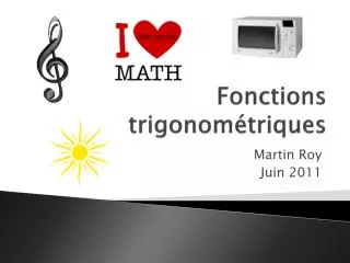 Fonctions trigonométriques