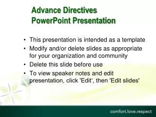 Advance Directives PowerPoint Presentation