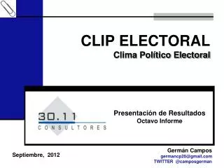 CLIP ELECTORAL Clima Político Electoral