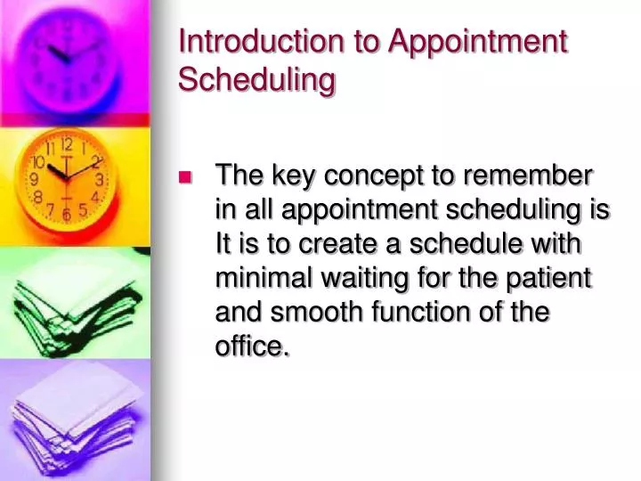 introduction to appointment scheduling