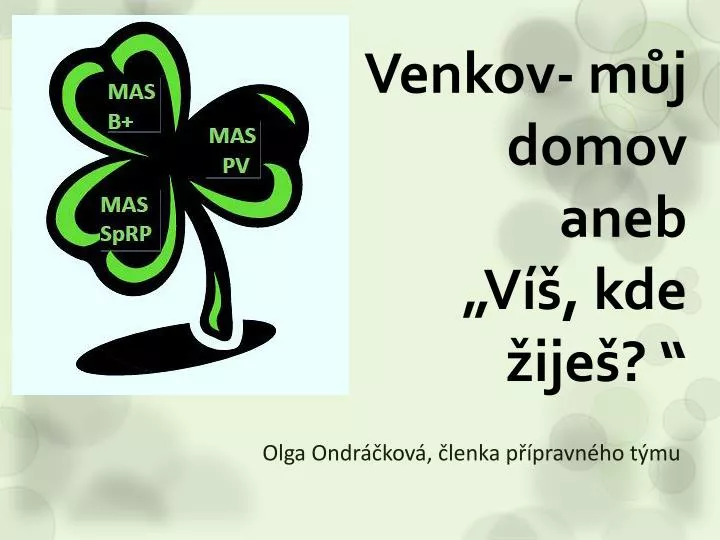 venkov m j domov aneb v kde ije