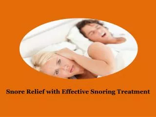 Anti Snoring Sprays