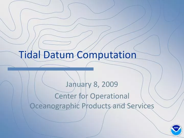 tidal datum computation