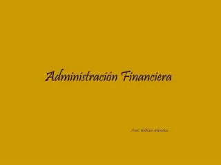 Administración Financiera