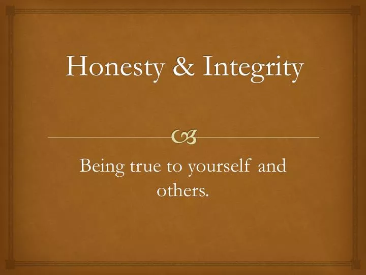 honesty integrity