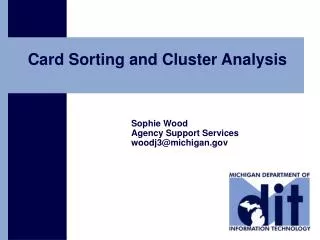 Card Sorting and Cluster Analysis