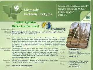lai kai i gamtos letters from the nature