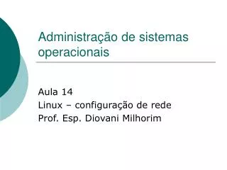 administra o de sistemas operacionais