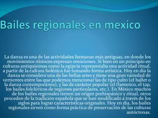 Bailes regionales en mexico