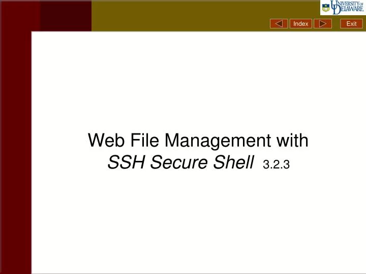 web file management with ssh secure shell 3 2 3