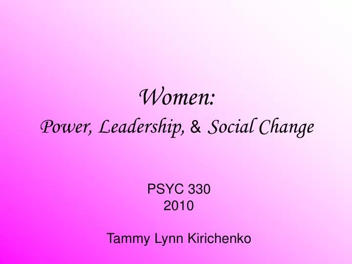 women power leadership social change