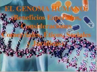el genoma humano beneficios esperados consideraciones comerciales ticos sociales y jur dicas