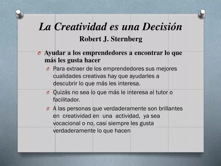 la creatividad es una decisi n robert j sternberg