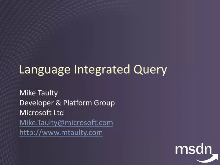 language integrated query