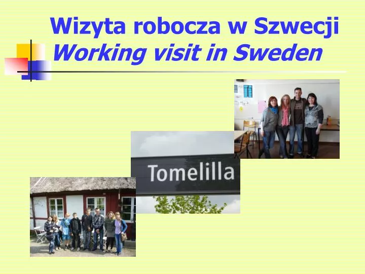 wizyta robocza w szwecji working visit in sweden