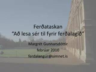 Ferðataskan “Að lesa sér til fyrir ferðalagið”