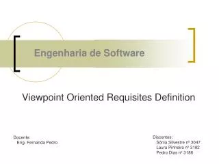 viewpoint oriented requisites definition
