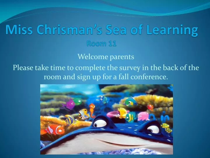 miss chrisman s sea of learning room 11