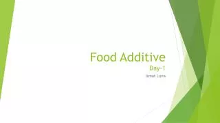 Food Additive Day-1