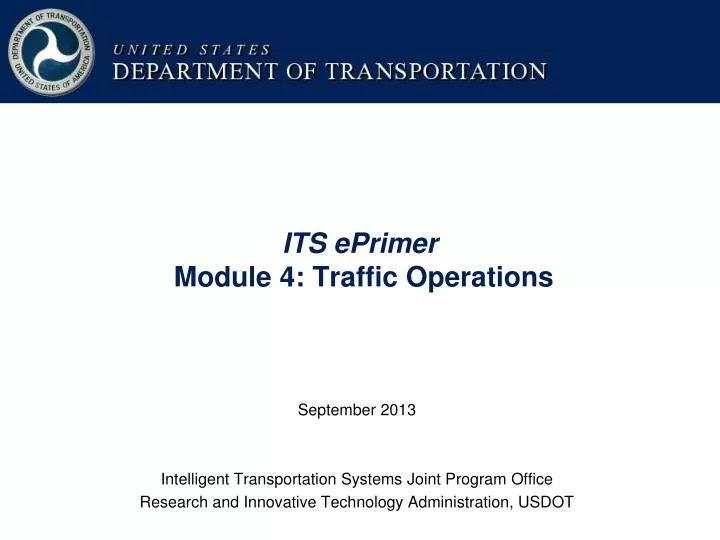 its eprimer module 4 traffic operations