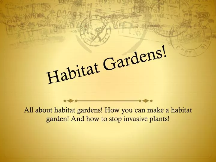 habitat gardens