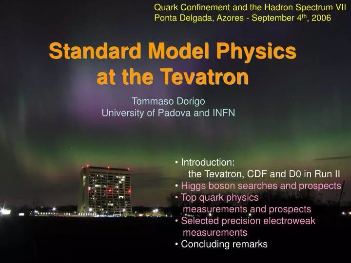standard model physics at the tevatron