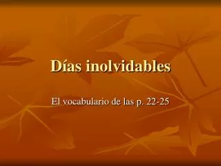 d as inolvidables