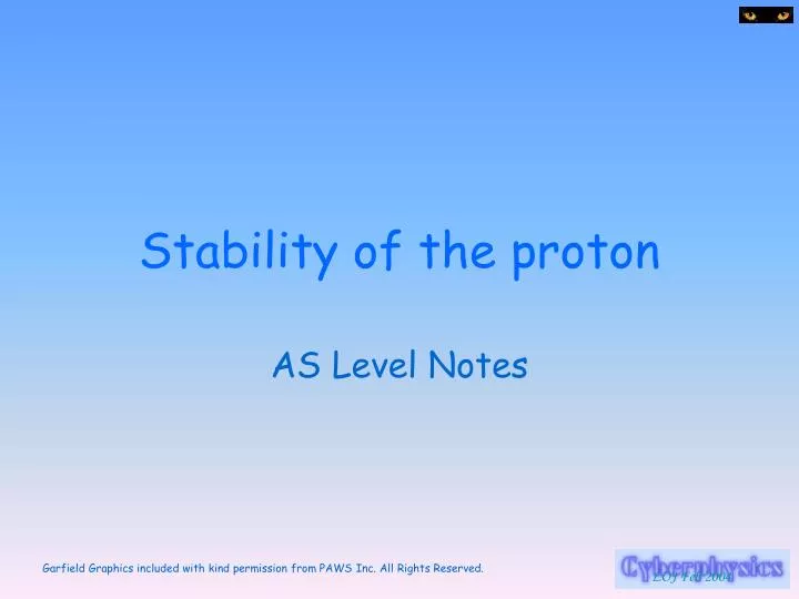 stability of the proton
