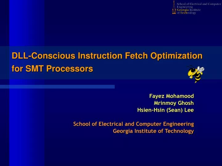 dll conscious instruction fetch optimization for smt processors