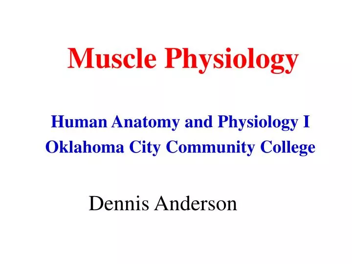 muscle physiology