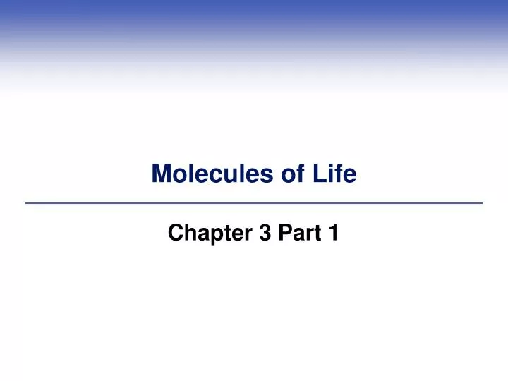 molecules of life