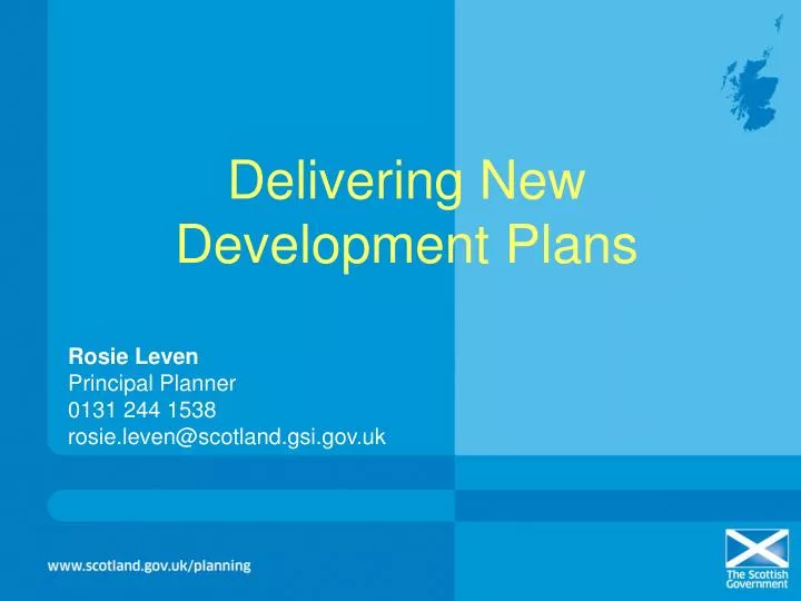 delivering new development plans