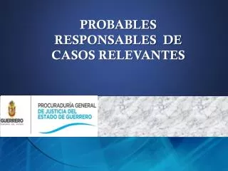 PROBABLES RESPONSABLES DE CASOS RELEVANTES