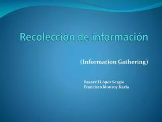 recolecci n de informaci n