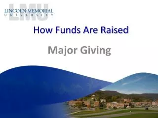 How Funds Are Raised