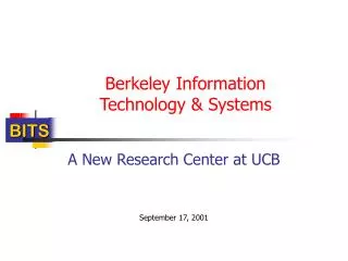 Berkeley Information Technology &amp; Systems