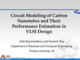 Circuit Modeling of Carbon Nanotubes and Their Performance Estimation in VLSI Design