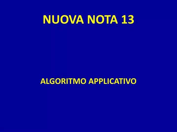 nuova nota 13