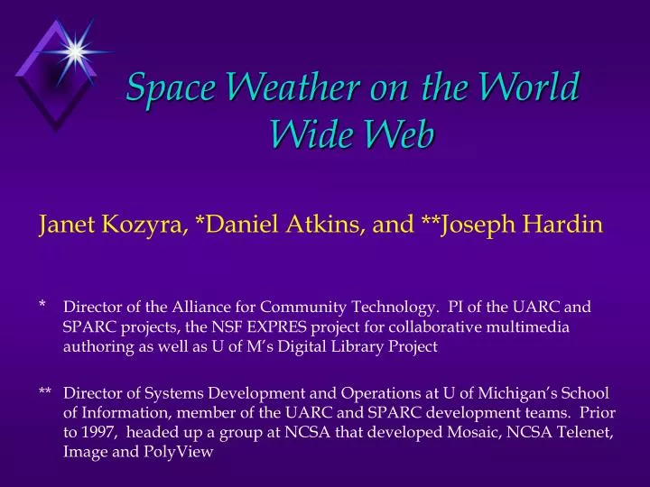 space weather on the world wide web