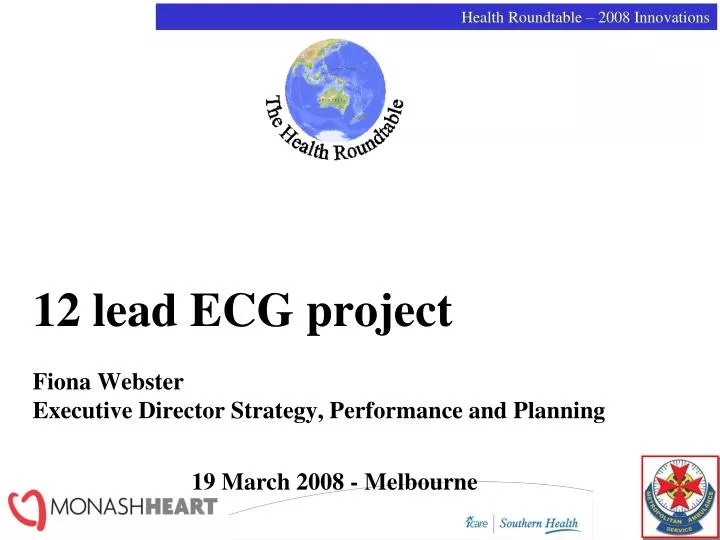 12 lead ecg project fiona webster executive director strategy performance and planning