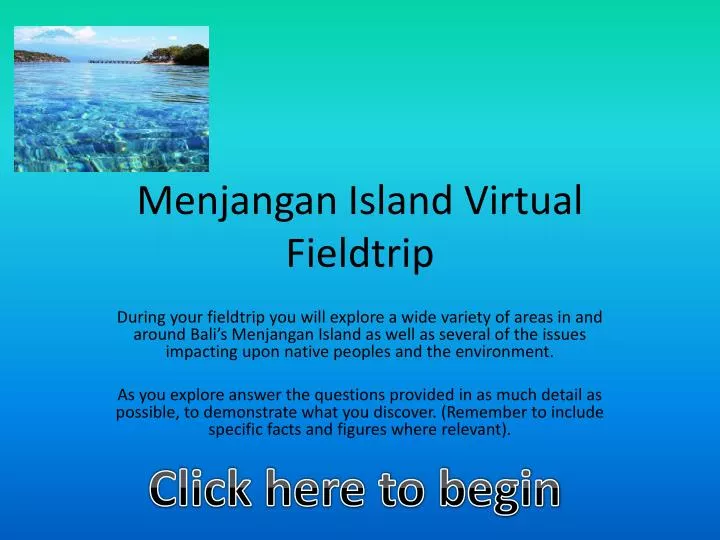 menjangan island virtual fieldtrip