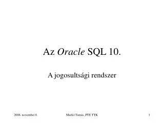 az oracle sql 10