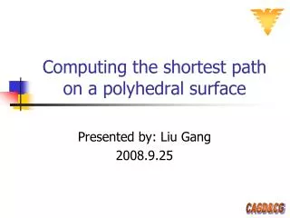 Computing the shortest path on a polyhedral surface