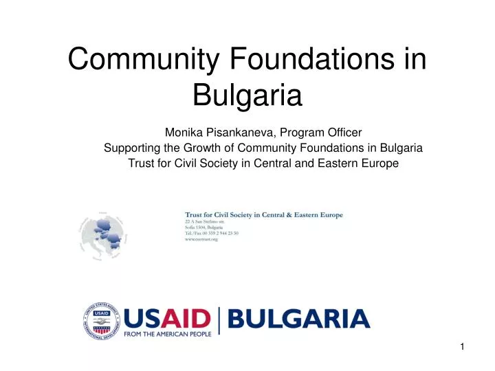 community foundations in bulgaria