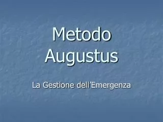 metodo augustus
