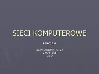 sieci komputerowe