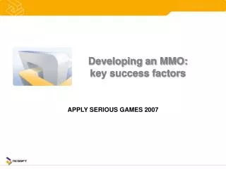Developing an MMO: key success factors